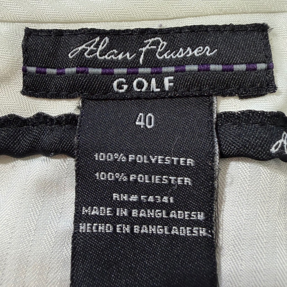 Alan Flusser Golf Mens Size 40 Black Polyester Flat Front Performance Shorts - Picture 12 of 14